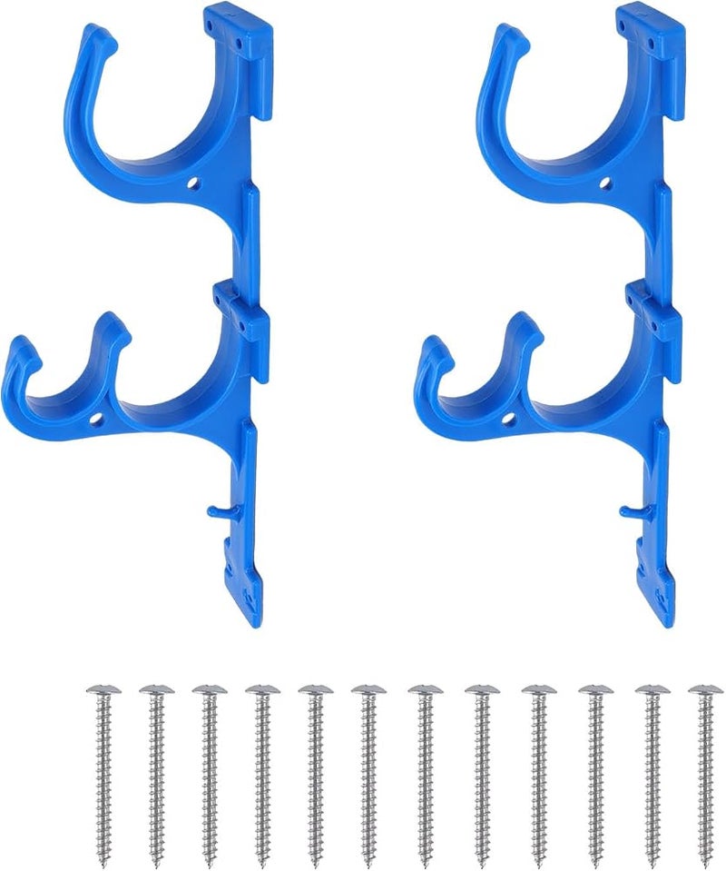 Bewinner Pole Hooks for Pool Fence Sturdy Swimming Pool Equipment Hanger for Telescopic Poles Hose Brushes, Convenient for Daily Use, Plastic, 2PCS - Image 5