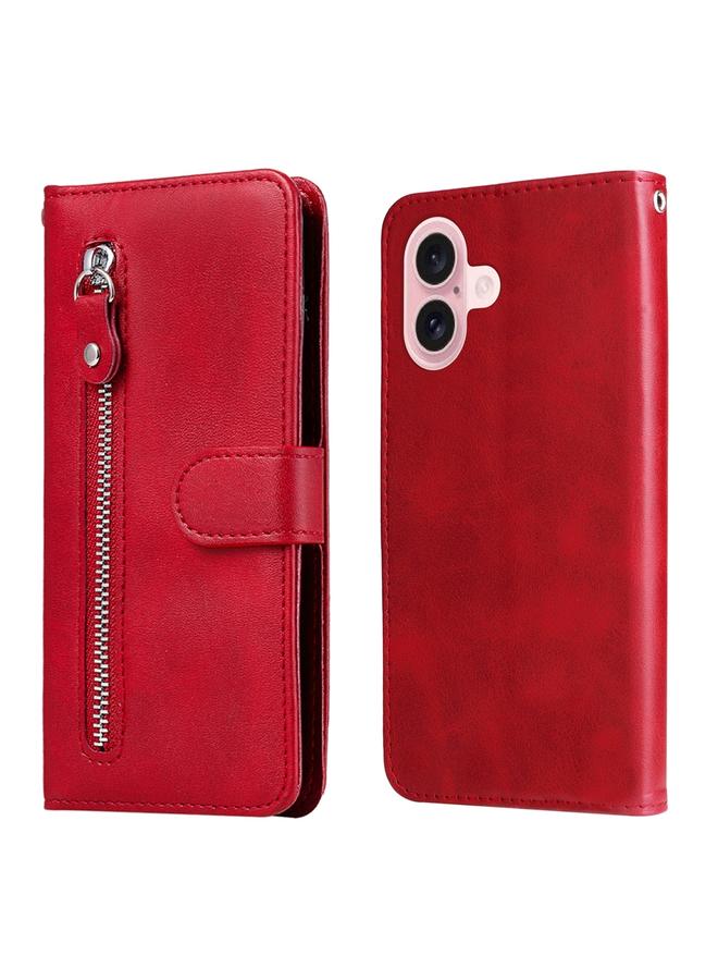 S-TOP Case For iPhone 16 Fashion Calf Texture Zipper Leather Phone Case - Image 1