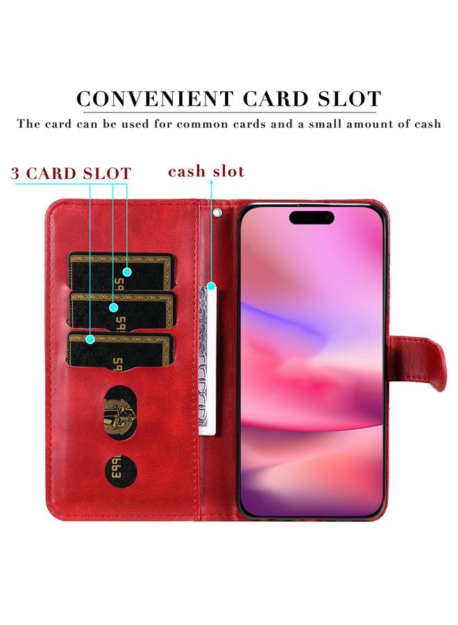 S-TOP Case For iPhone 16 Fashion Calf Texture Zipper Leather Phone Case - Image 4