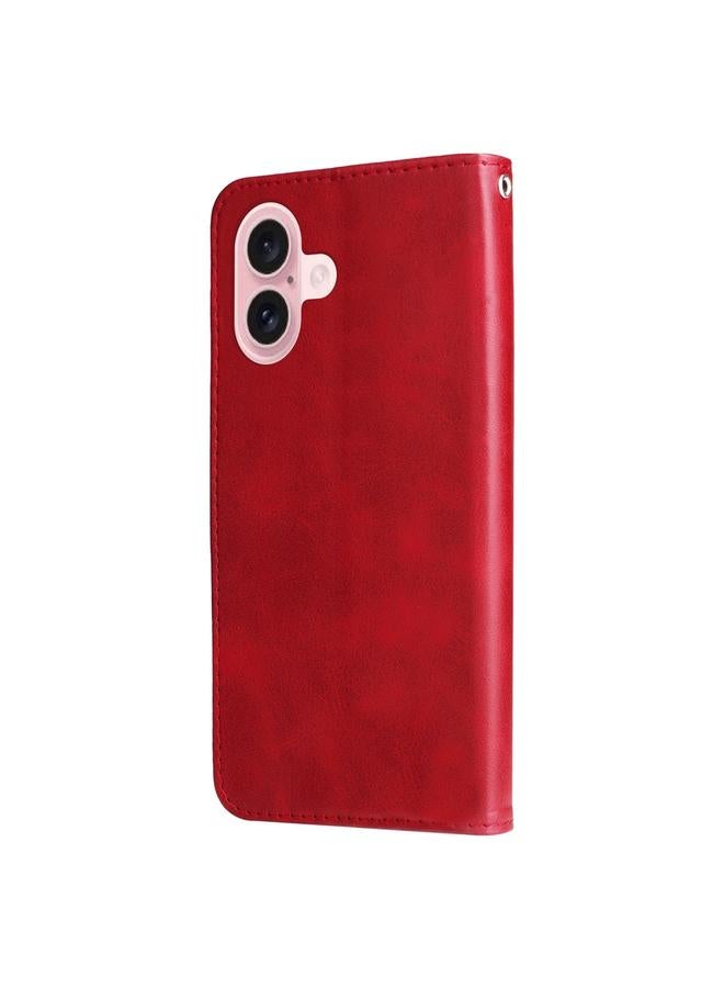 S-TOP Case For iPhone 16 Fashion Calf Texture Zipper Leather Phone Case - Image 3