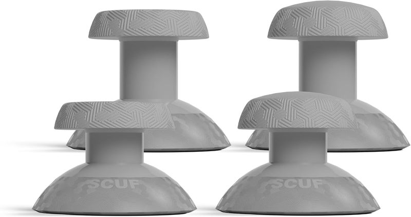 SCUF VALOR PRO Thumbstick Kit – 1 Short Concave, 1 Short Domed, 1 Long Concave, 1 Long Domed, Easy to Swap, Durable – Light Gray - Image 1