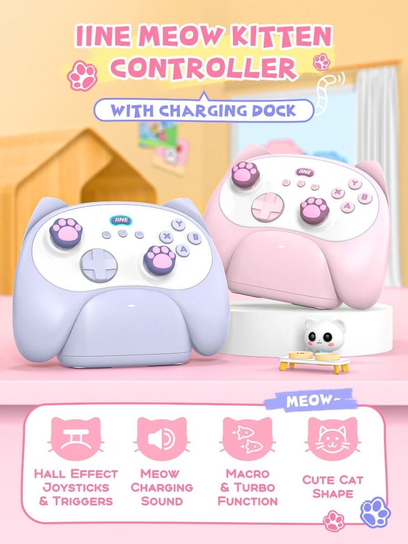 Iine Meow Kitten Controller with Charging Dock and High-Density Hall Effect Joysticks L1049 - Image 3