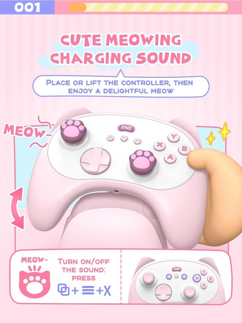 Iine Meow Kitten Controller with Charging Dock and High-Density Hall Effect Joysticks L1049 - Image 4