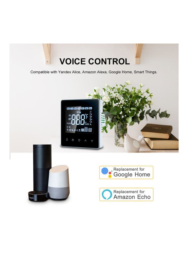 NIBEMINENT Smart Thermostat LCD Touch Screen Black 10.00X6.00X9.70cm - Image 4