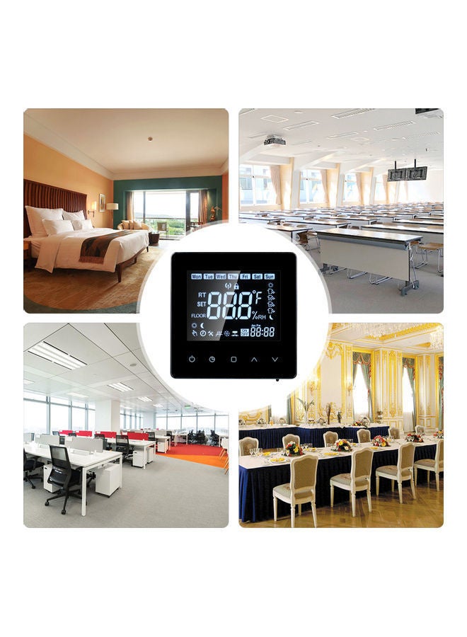 NIBEMINENT Smart Thermostat LCD Touch Screen Black 10.00X6.00X9.70cm - Image 3