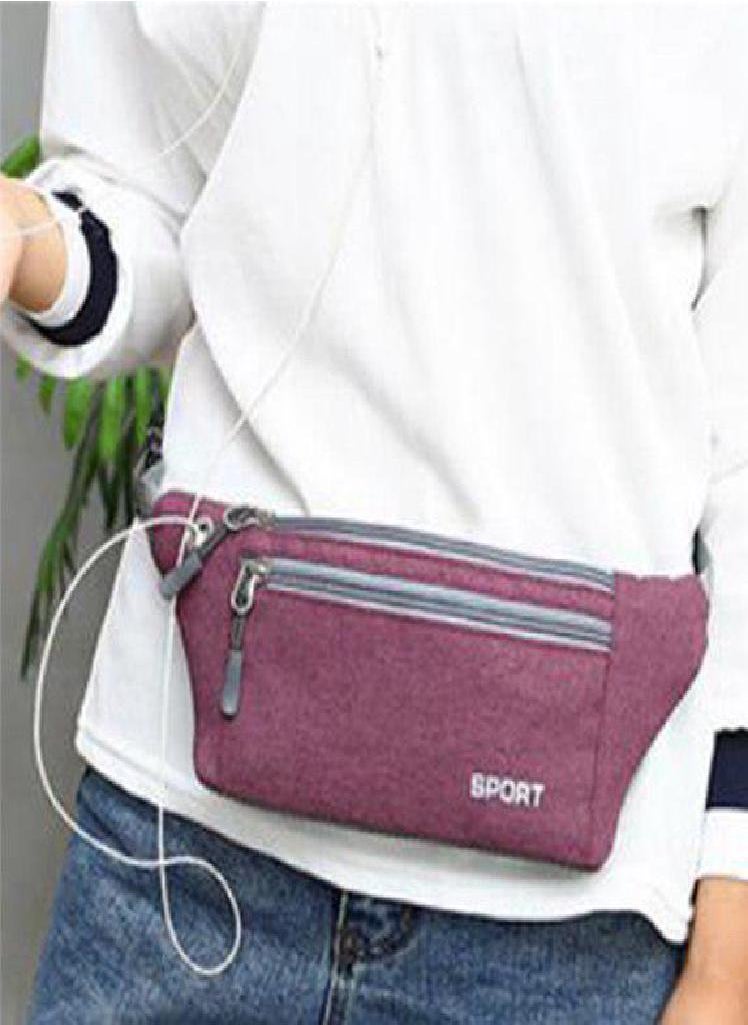 Eckek - Women Waist Bag Sports Bag Headphone Plug Travel Pockets Mobile Phone Pockets Ladies Designer Belt Bag Waist Pack Bag Waist Pack - Image 1