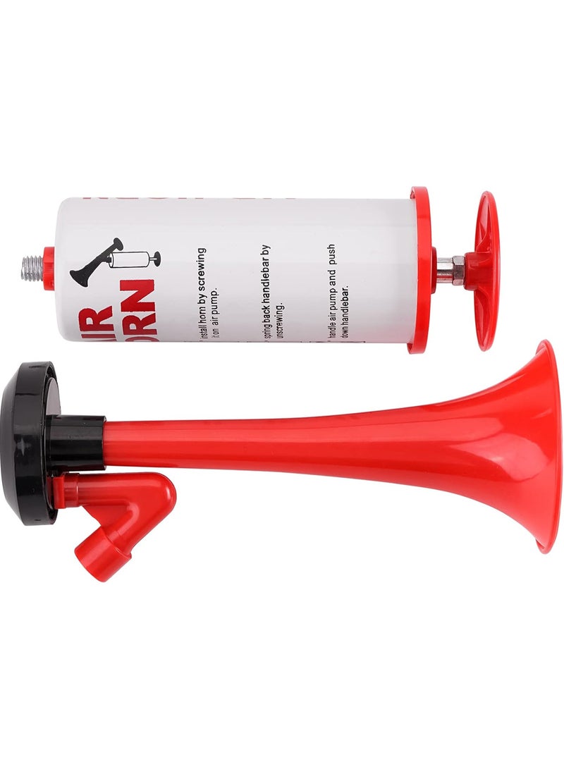 Generic Handheld Air Horn, Metal Super Loud Noise Maker Bear Horn Self Defense Portable Air Pump Horn Sports and Marine Signal Safety Alarm Horn for Boating, Sports Events, Birthday Parties (RED - 2PCS)  - Image 2