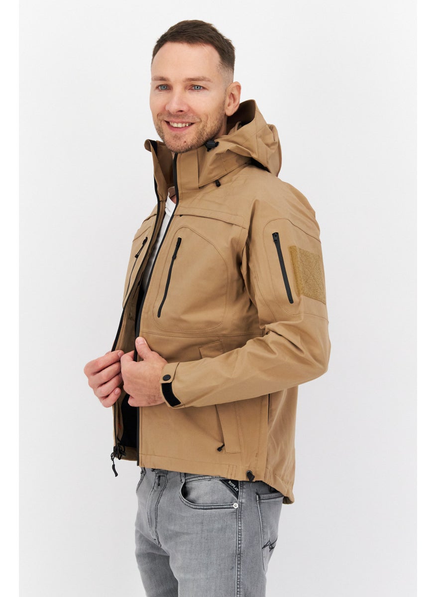 511 Tactical - Men  Hooded Long Sleeve Plain Jacket, Brown - Image 1