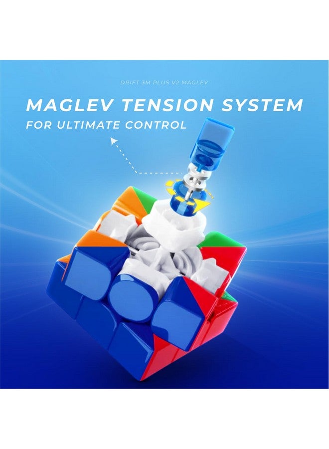 Cubelelo Cubelelo Drift 3M Plus v2 MagLev 3x3 Speedcube with Premium Pouch & Cube Lubricant Combo | Advanced MagLev Technology for Superior Stability | Ultra-Smooth Turns | Ideal for Speedcubers, Kids & Adults  - Image 2