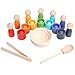 BBtinker Montessori Wooden Balls in Cups Toddler Color Sorting Toys and Matching Game Preschool Learning Activities Educational Fine Motor Skill Toy for Kids - Image 2