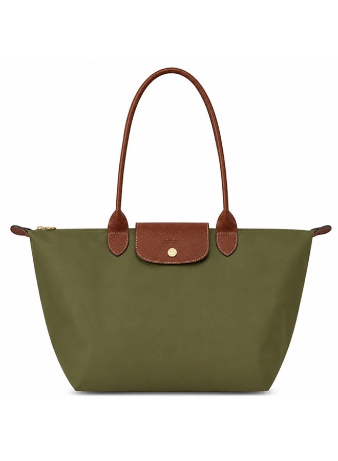 Longchamp Le Pliage Large Foldable Tote Bag - Military Olive Green - Image 1