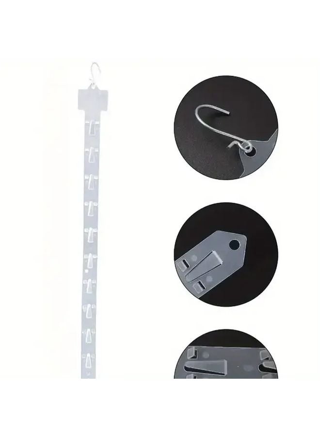 2pcs Transparent Over The Door Hanging Rack Hooks Space Saving Home Organization - Image 3