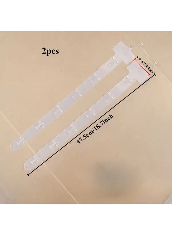 2pcs Transparent Over The Door Hanging Rack Hooks Space Saving Home Organization - Image 4