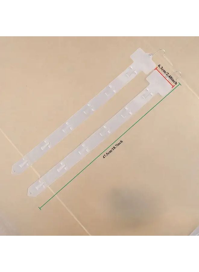 2pcs Transparent Over The Door Hanging Rack Hooks Space Saving Home Organization - Image 1