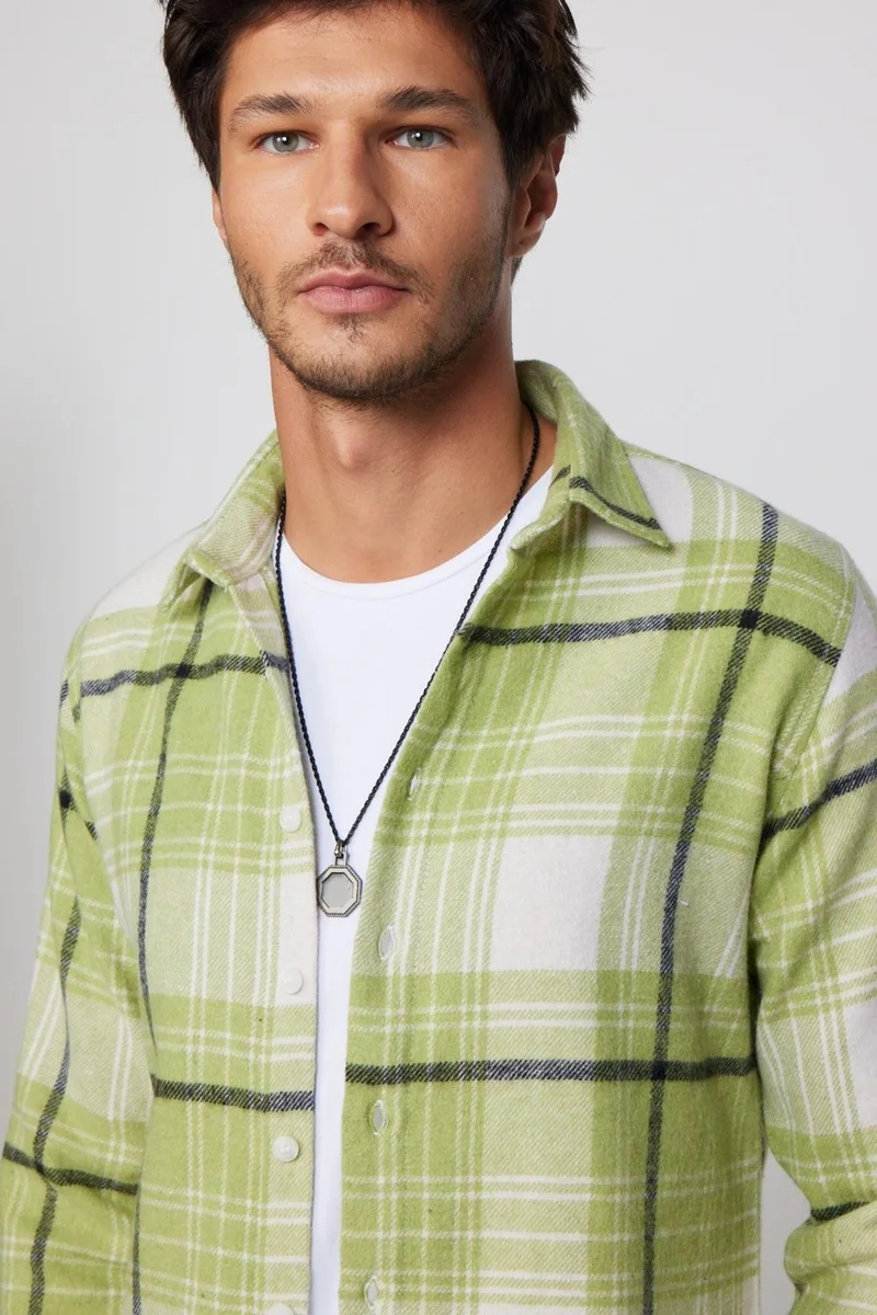 تودورس Slim Fit Slim Fit Checked Lumberjack Men's Shirt