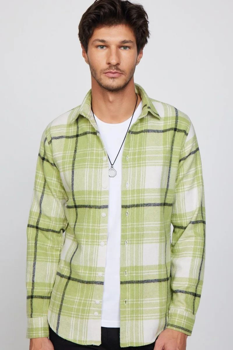 تودورس Slim Fit Slim Fit Checked Lumberjack Men's Shirt