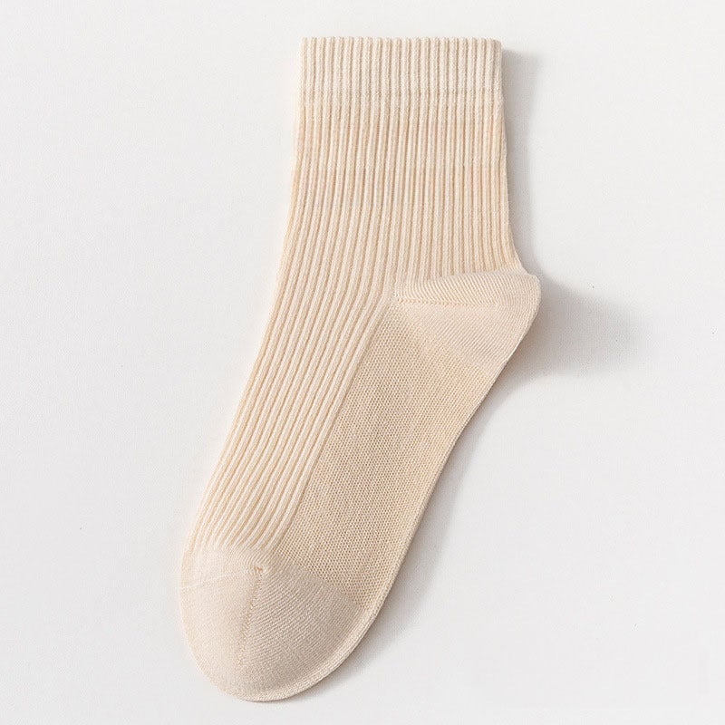 Generic New Womens Cotton Socks Thin Mid-Calf Sports Yoga Bud green - Image 3