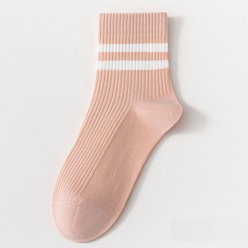 Generic New Womens Cotton Socks Thin Mid-Calf Sports Yoga Bud green - Image 2