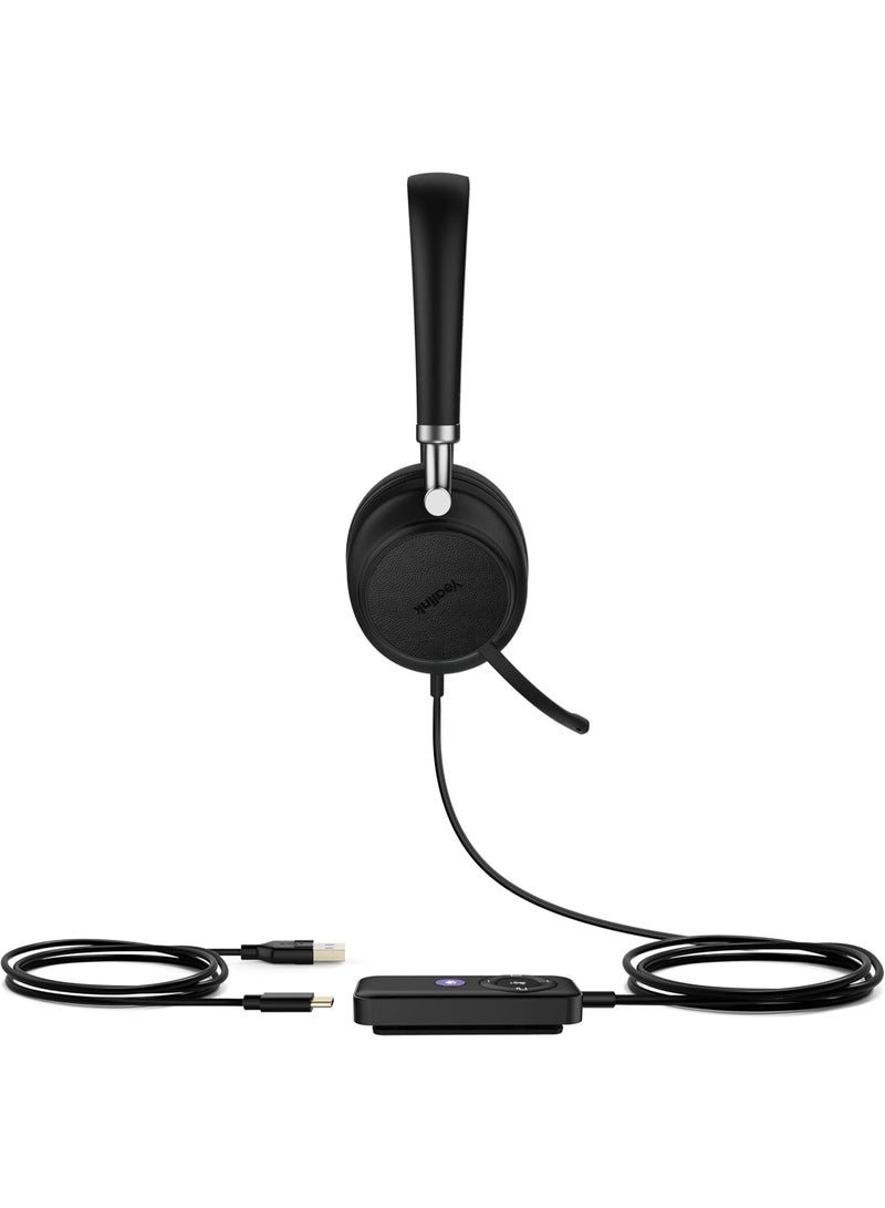 Yealink Premium Bluetooth Headset UH38 Dual USB/Bluetooth Auto Noise Cancelling ANC Busy Light Dual Mute -Teams - Image 2
