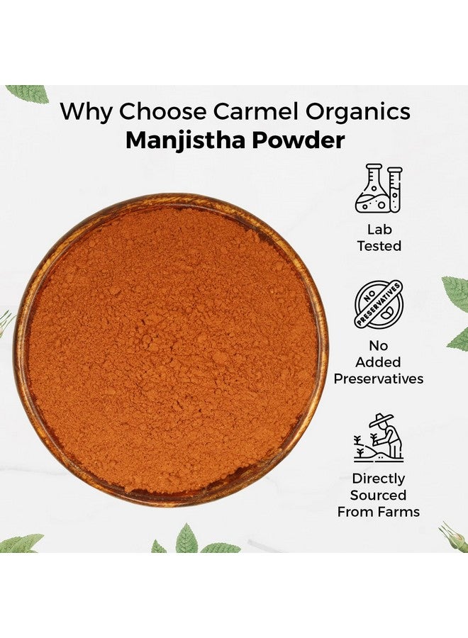 CARMEL ORGANICS CARMEL ORGANICS Manjistha Root Powder 250 Gram, Herbal Skin Cleanser & Blood Purifier and For Your Hair Care, Natural Herbal Powder, No Added Preservatives & Additives  - Image 4
