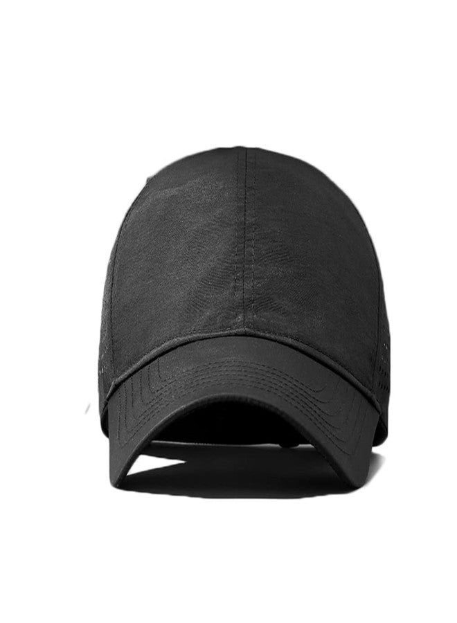 FASHIXD Oversize XXL Baseball Caps,Quick Dry Mesh Sports Hat for Big Heads 22"-25"，Waterproof Lightweight Running Sun Hat. (Black) - Image 2