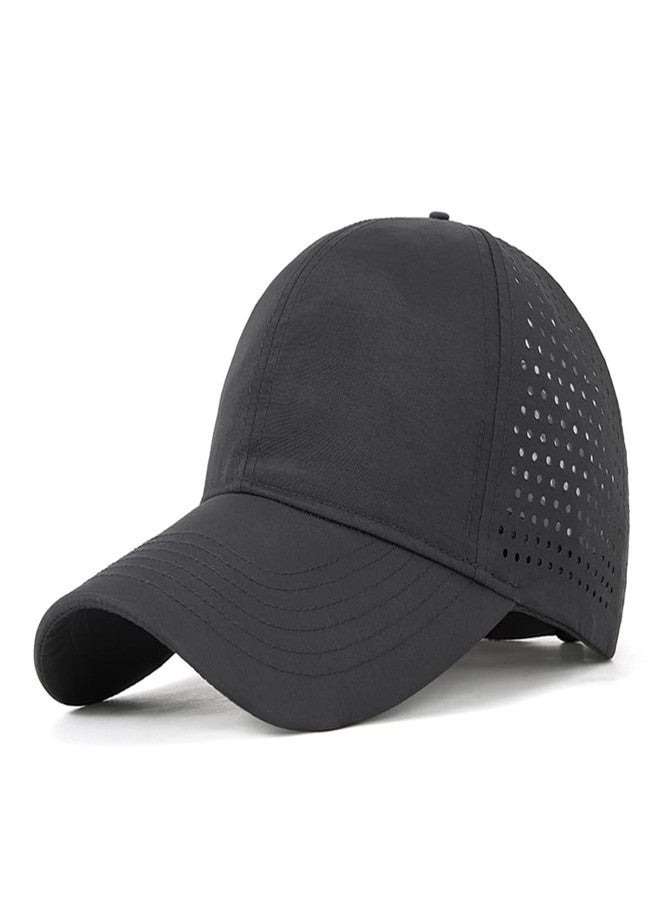 FASHIXD Oversize XXL Baseball Caps,Quick Dry Mesh Sports Hat for Big Heads 22"-25"，Waterproof Lightweight Running Sun Hat. (Black) - Image 1
