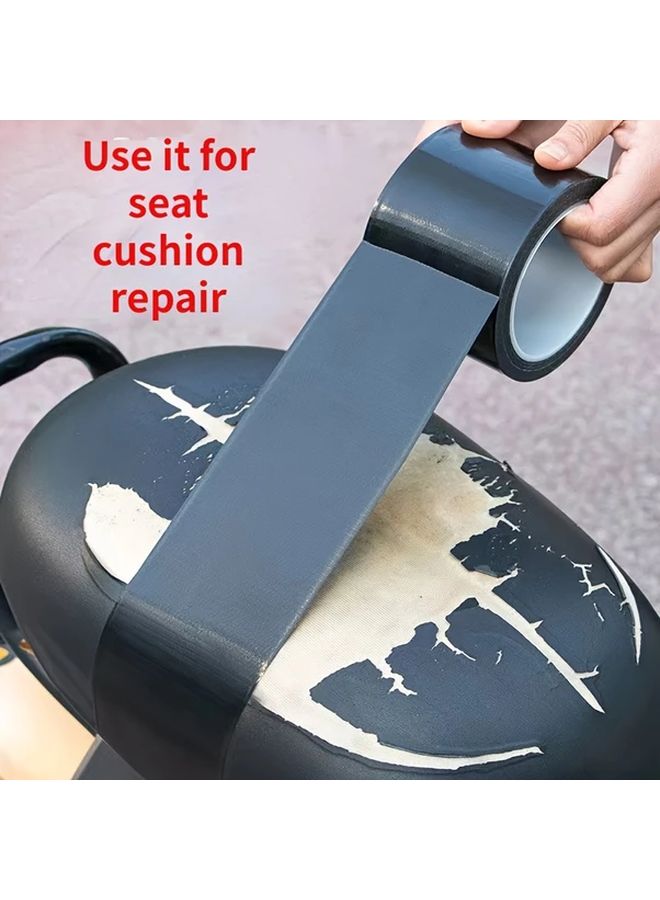 Black Leather Repair Tape Self Adhesive Multi Purpose Fabric Patch For Sofa Seat Cushion - Image 2