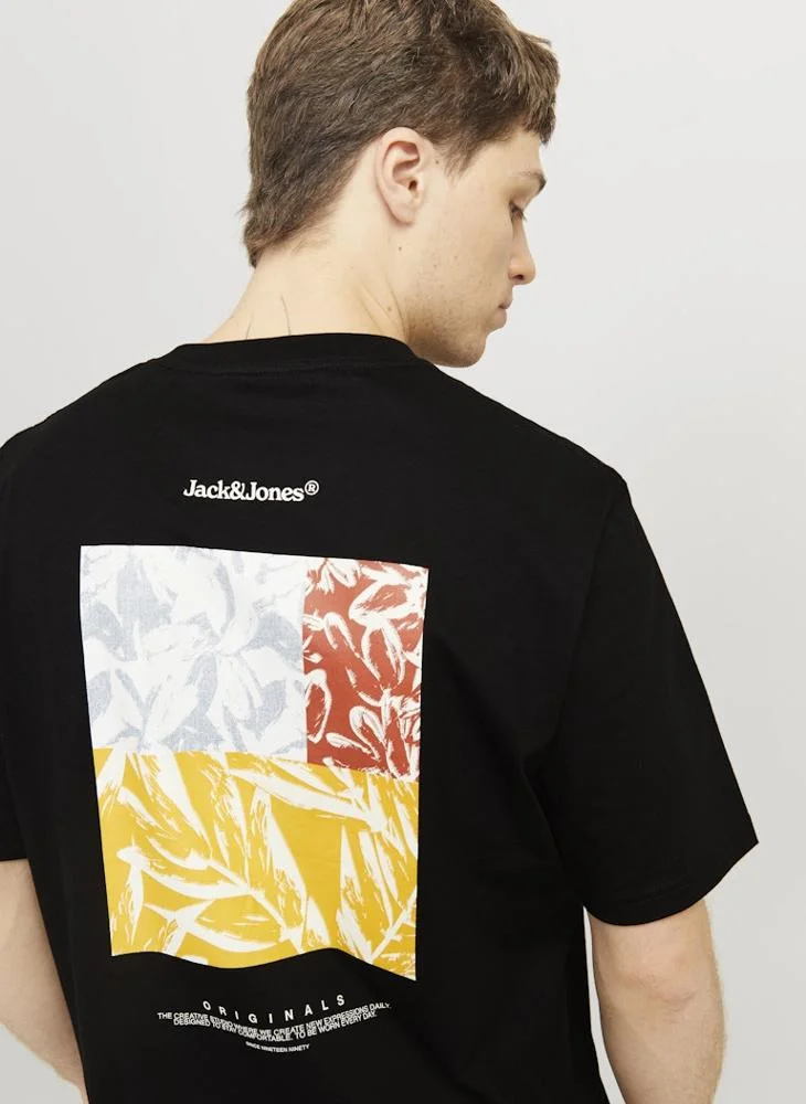 JACK & JONES Jorsplit Logo Crew Neck T-Shrt