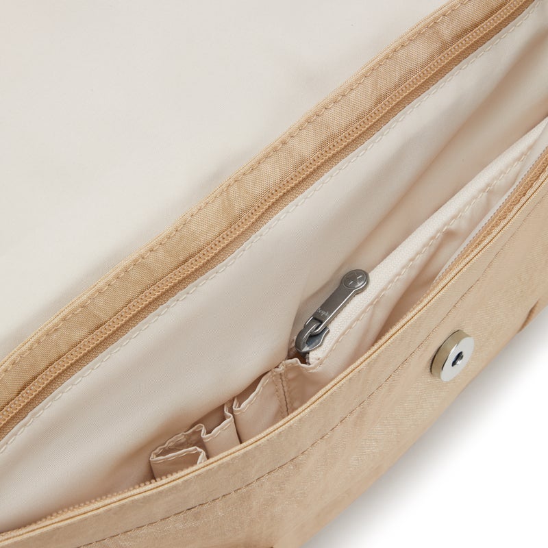 kipling Superworker S Sparkled Beige Small Working Bag With Removable Shoulder Strap - Image 5