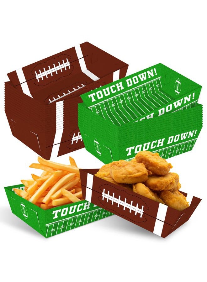Utolily 36pcs Football Disposable Paper Food Trays Super Football Bowl Birthday Serving Paper Food Boats Game Day Party Decorations - Image 1