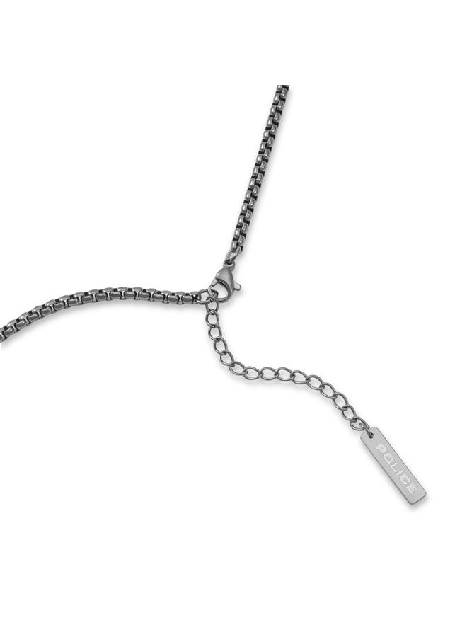 بوليس قلادة بطاقة كريستال رمادية وذهبية للرجال - Image 3