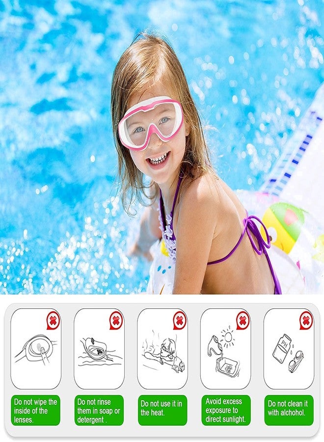 Overa Swim Goggles for Kids, Woman, Men Large Frame Clear Wide Vision Swim Glasses No Leaking Anti Fog UV Protection Swimming Goggles with Nose Clips & Ear Plugs - Image 4