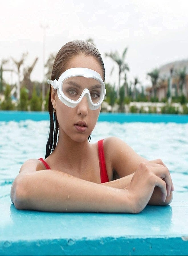Overa Swim Goggles for Kids, Woman, Men Large Frame Clear Wide Vision Swim Glasses No Leaking Anti Fog UV Protection Swimming Goggles with Nose Clips & Ear Plugs - Image 2