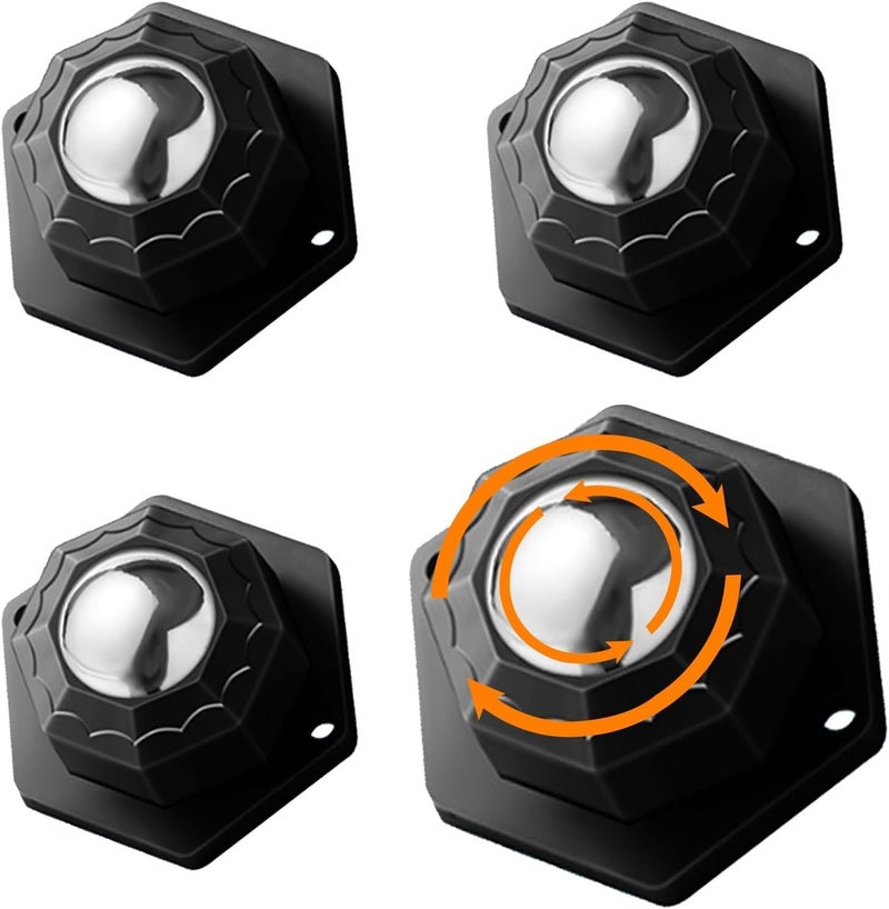 HZYH 4Pcs Ball Bearing Rollers, 360º Rotation Universal Ball Casters for Small  Furniture - Image 1