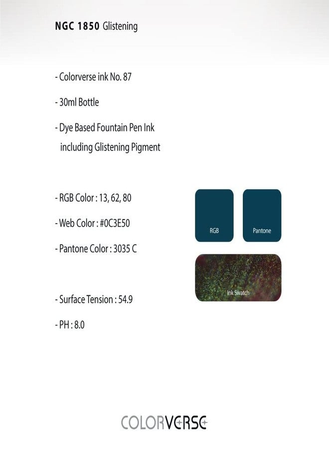 Colorverse حبر كولورفيرس - الموسم السابع، سلسلة غليستنينغ - رقم 87، NGC 1850 (30 مل) حبر قلم حبر سائل - Image 4