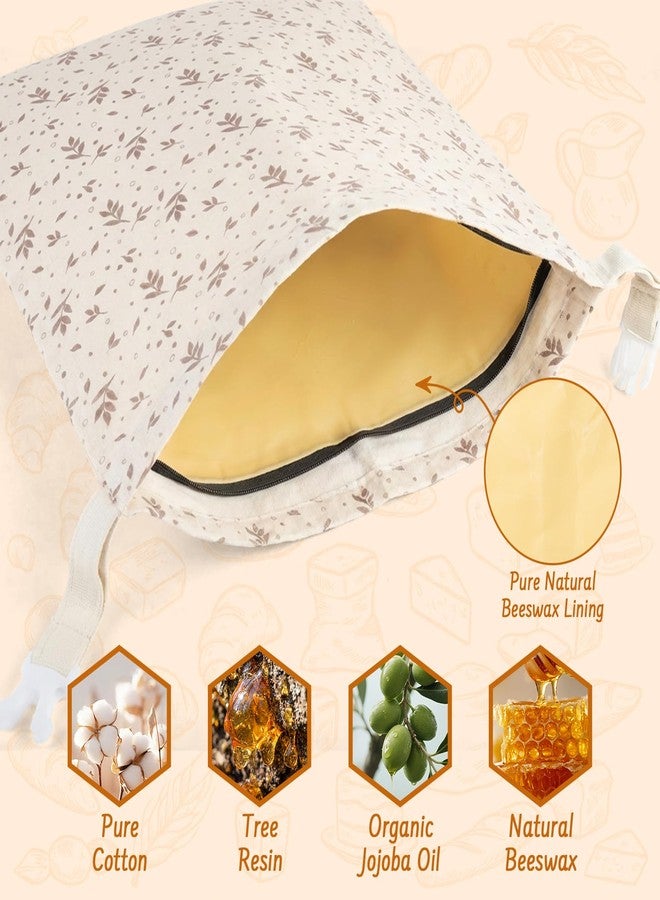 Lemoobolsa 2-Pack Reusable Beeswax Bread Bags for Sourdough & HomemadeBread with Zipper, 16.5 x 13 inch bread bags for Food Storage - Image 4