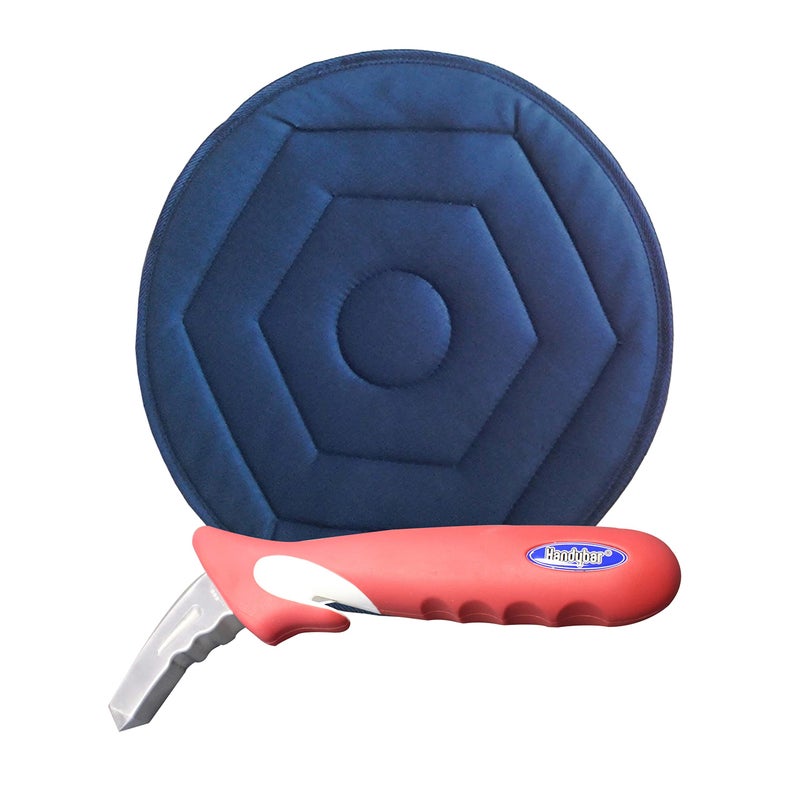 Stander Auto Mobility Combo Pack, Handybar and Swivel Seat Cushion Bundle, Non-Slip Ergonomic Grip for Adults, Seniors, and Elderly, Vehicle Stand Assist Handle and Rotating Cushioned-Seat - Image 1