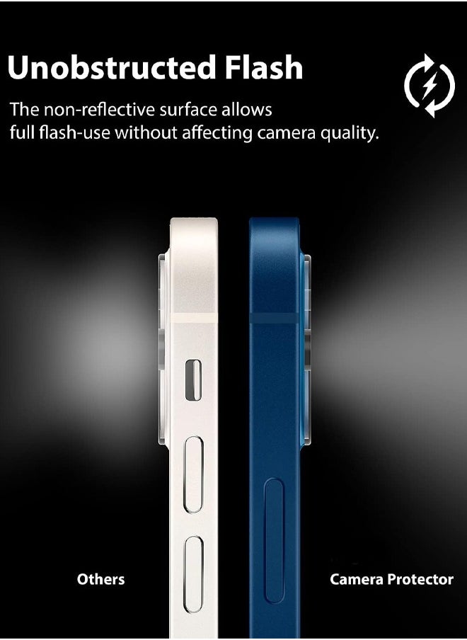 MIQIA Miqia iPhone 12 pro Tempered Glass Camera Lens Protector Ultra HD transparent 9H Hardness Anti-Scratch Case Friendly Easy to Install No Affect on Night full coverage protection  - Image 3