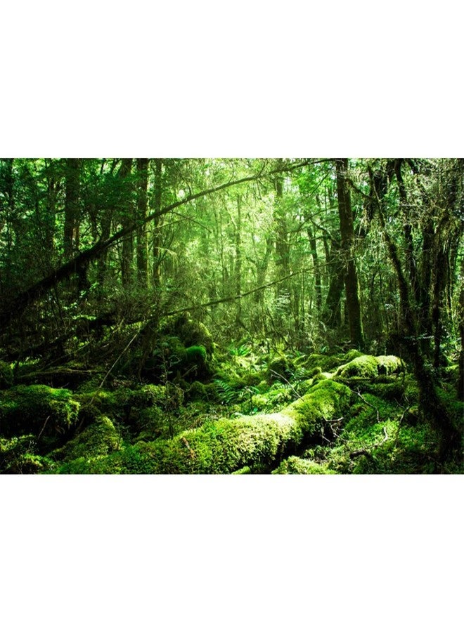 AWERT 30x12 inches Tropical Terrarium Background Rainforest Aquarium Background Green Tree Reptile Habitat Background Vinyl - Image 1