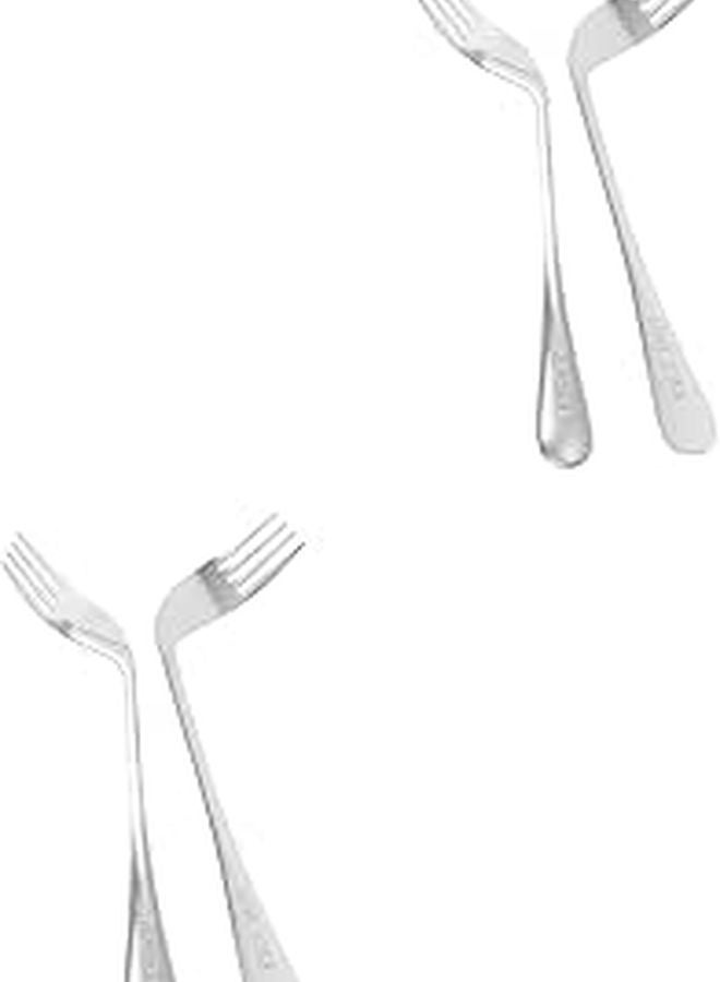 Angled Feeding Forks 4 Pack Elderly Disabled Bedridden Patients Tableware Utensils Set - Image 1