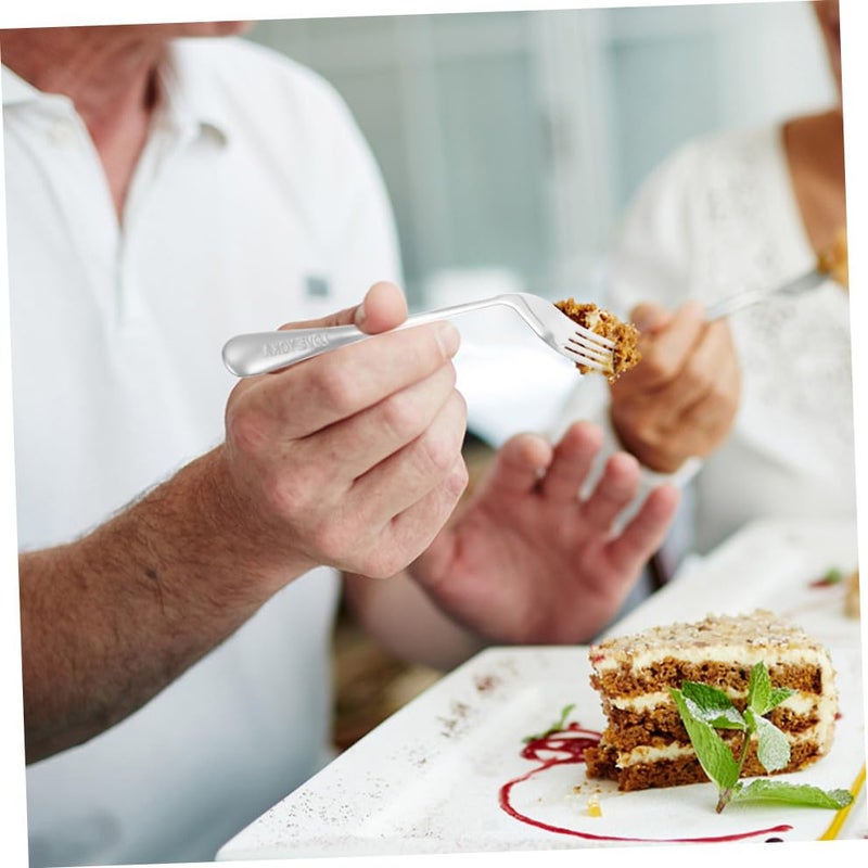 Angled Feeding Forks 4 Pack Elderly Disabled Bedridden Patients Tableware Utensils Set - Image 3
