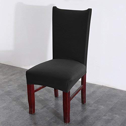 Fuloon Fuloon 6 Pack Super Fit Stretch Removable Washable Short Dining Chair Protector Cover Seat Slipcover for Hotel  Dining Room  Ceremony  Banquet Wedding Party  - Image 5