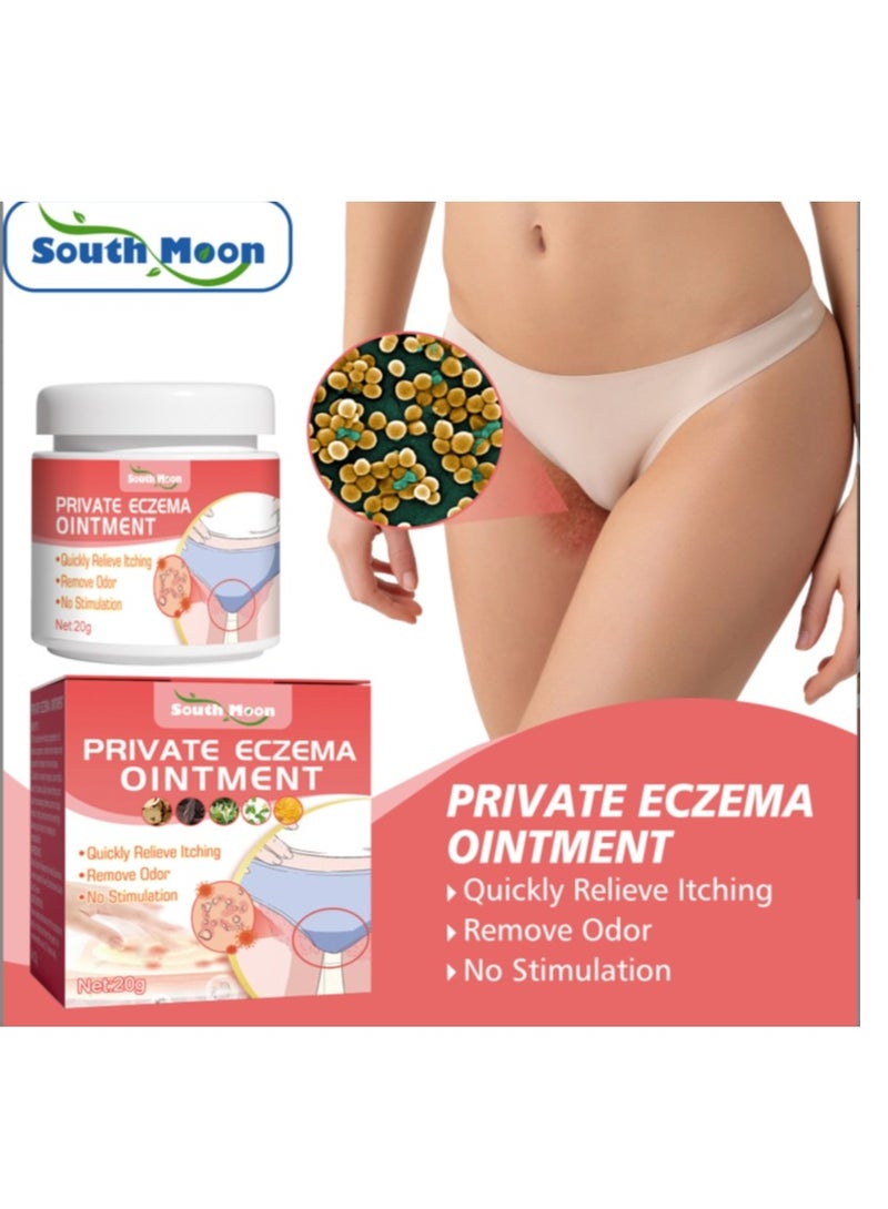 SOUTH MOON Private Eczema Ointment, Female Private Parts Antipruritic Cream Ointment To Remove Itching Peculiar Smell Dermatitis 20G - Image 2