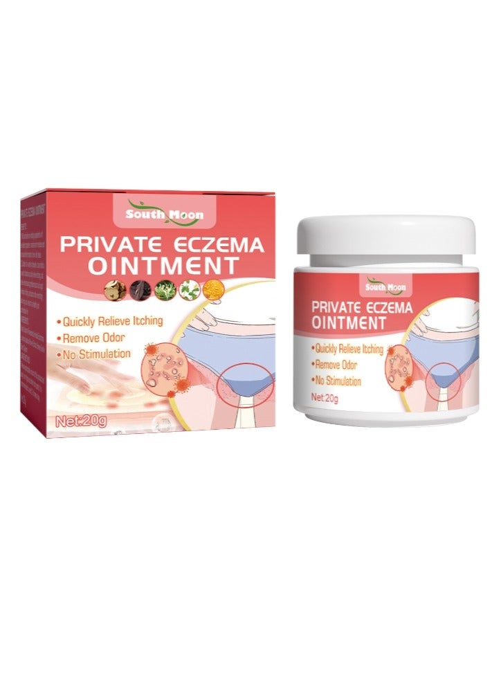 SOUTH MOON Private Eczema Ointment, Female Private Parts Antipruritic Cream Ointment To Remove Itching Peculiar Smell Dermatitis 20G - Image 1