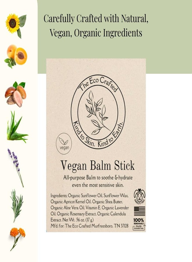 Vegan Balm Stick | Organic Sunflower Oil, Apricot Kernel Oil & Shea Butter | Multi-Use Hydrating Balm for Lips, Face, Hands | Soothing Natural Skincare | Travel-Friendly Moisturizer - Image 5