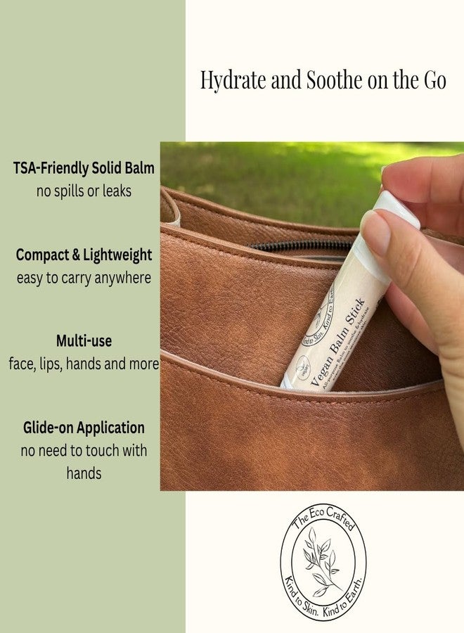 Vegan Balm Stick | Organic Sunflower Oil, Apricot Kernel Oil & Shea Butter | Multi-Use Hydrating Balm for Lips, Face, Hands | Soothing Natural Skincare | Travel-Friendly Moisturizer - Image 4