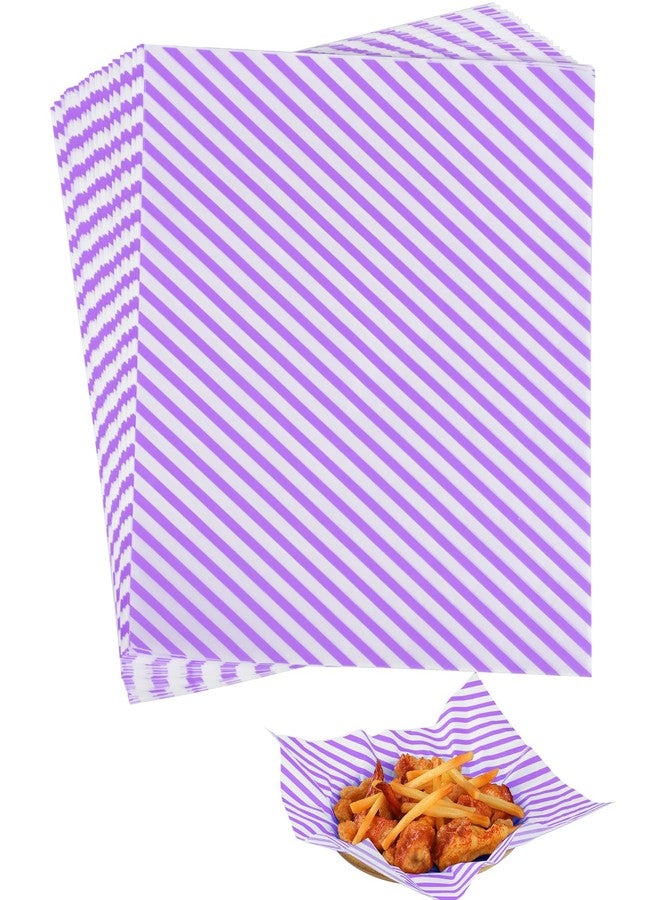 KIKISML 100 PCS Deli Paper Sheets 12 * 12 Inch, Food-graded Greaseproof Paper Food Basket Liners for Sandwiches, Burgers, Fries Wrapping Paper for Party, Festival and Outdoors - Purple - Image 1