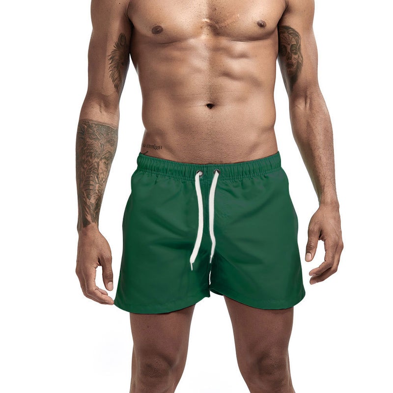UXH and solid color four-sided elastic breathable beach shorts without lining with pocket quick-drying loose multi-color beach pants - Image 1