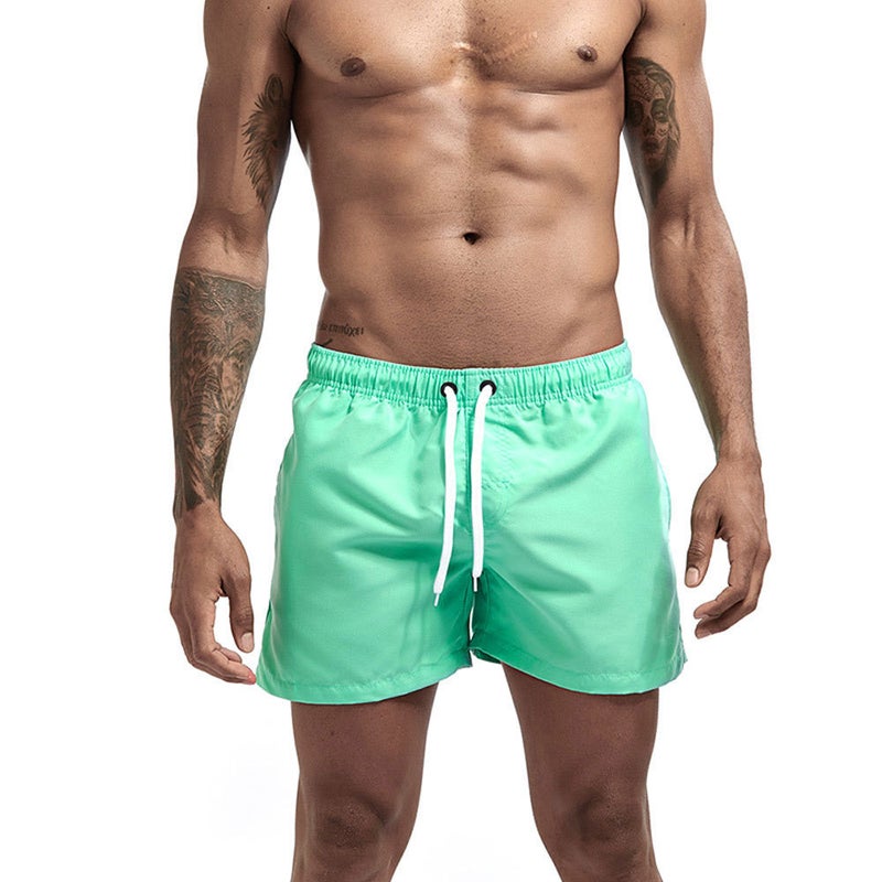 UXH and solid color four-sided elastic breathable beach shorts without lining with pocket quick-drying loose multi-color beach pants - Image 4