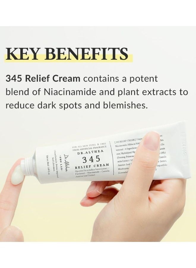 Dr.althea 345 Relief Cream 50mlx2 (Pack of 2), Daily Face Moisturizer, Blemish Relief Care, VEGAN Skincare for All Skin Types  - Image 4